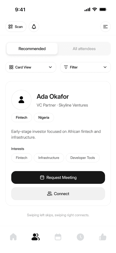 Attendees Card View